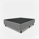Ver imagem 1 de Base Cama Box Casal (138x188x40) - Corino Cinza