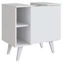 Ver imagem 1 de Gabinete Banheiro para Pia de Coluna 1 Porta B86 Branco Novam