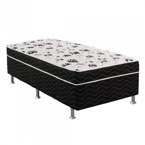 Cama Box Conjugada Solteiro 43x88x188cm D28 Union Ortopedic Ortobom Preto
