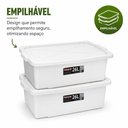 Ver imagem 5 de Kit 4 Caixa Frigorifica Acougue Carnes Frios Gigante com Tampa 26 Litros Organizadora Grande Box Bra