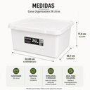 Ver imagem 7 de Kit 4 Caixa Frigorifica Acougue Carnes Frios Gigante com Tampa 26 Litros Organizadora Grande Box Bra