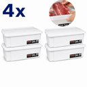 Ver mais imagens de Kit 4 Caixa Frigorifica Acougue Carnes Frios Gigante com Tampa 26 Litros Organizadora Grande Box Bra