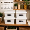 Ver imagem 3 de Kit 4 Caixa Frigorifica Acougue Carnes Frios Gigante com Tampa 26 Litros Organizadora Grande Box Bra