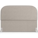 Ver imagem 3 de Cabeceira Cama Box King 195cm Lanna com Puff Recamier Doha W01 Linho Bege - Lyam Decor