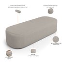 Ver imagem 6 de Cabeceira Cama Box King 195cm Lanna com Puff Recamier Doha W01 Linho Bege - Lyam Decor