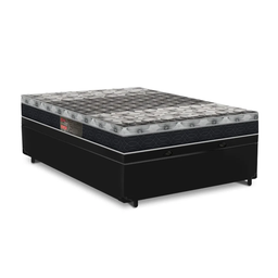 Cama Box Com Baú Casal + Colchão De Molas - Castor - Class Tecnopedic One Face - 2