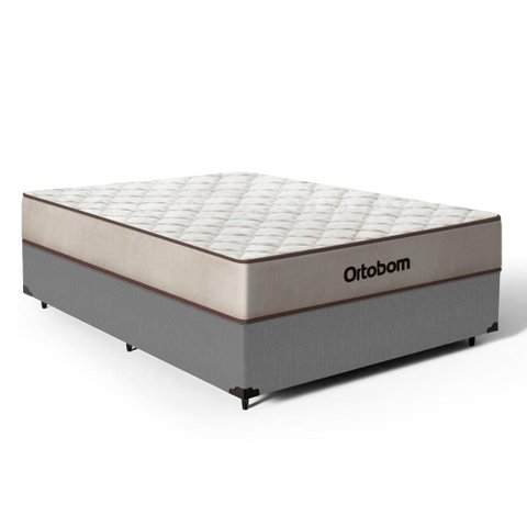 Cama Box com Colchão de Espuma D60 Ortobom Double Face Force Dream Casal 138cm