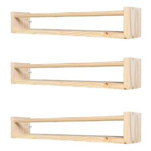 3 Prateleira de Madeira Organizadora Dulce Slim 60 Cm