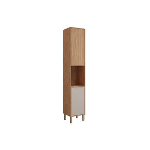 Módulo Cozinha Mgm Divina Paneleiro C/ 2 Portas e 1 Nicho P/ Forno 37 Cm Freijo/off White-mgm