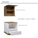 Ver imagem 5 de Cozinha Completa Modulada 2 Peças 1 Porta 1 Gaveta com Rodapé Norten Branco/Nature