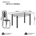 Ver imagem 3 de Conjunto de Mesa Tubular com 6 Cadeiras Lara Preto