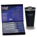 Ver imagem 1 de Conjunto de Facas Special Cut Blue Duo e Copo Térmico com Tampa Smart Cup 600ml Ichef | Copo Preto