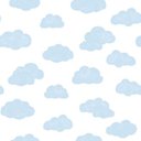 Ver imagem 1 de Papel de Parede Infantil Núvens Azul Sonhos 4236