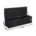 Ver imagem 4 de Baú Organizador Fighter para Quarto Gamer 90 Cm Corino:preto e Azul