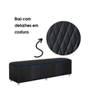 Ver imagem 5 de Baú Organizador Fighter para Quarto Gamer 90 Cm Corino:preto e Azul