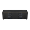 Ver imagem 3 de Baú Organizador Fighter para Quarto Gamer 90 Cm Corino:preto e Azul