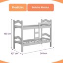 Ver imagem 6 de Beliche Solteiro 100% MDF com Grade de Segurança Absolut Yescasa Branco