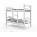 Ver imagem 4 de Beliche Solteiro 100% MDF com Grade de Segurança Absolut Branco