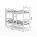 Ver imagem 3 de Beliche Solteiro 100% MDF com Grade de Segurança Absolut Branco