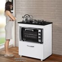 Ver imagem 6 de Kit Balcão Salvia Mais Fogão Cooktop 4 Bocas Preto Chamalux
