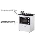 Ver imagem 4 de Kit Balcão Salvia Mais Fogão Cooktop 4 Bocas Preto Chamalux