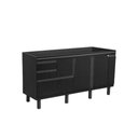 Ver imagem 1 de Gabinete Cozinha Mdf 1,74m Elegance com 8 Pés Pré-montado:nero