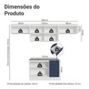 Ver imagem 3 de Armário de Cozinha Completa 280 Cm Vik Madesa 01 Branco/azul