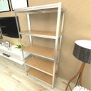 Ver imagem 1 de Estante de Livros 5 Nivieis com Mdf Cru Reforçada 180x90x37 40 Kg por Nivel