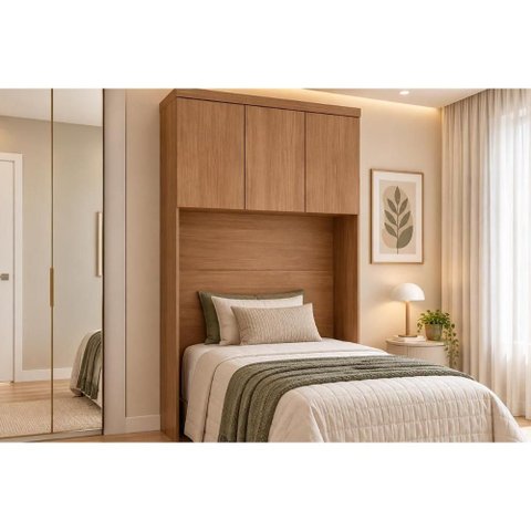 Armário Aéreo Modulado 3 Portas Rizon Cinamomo N. Horizonte