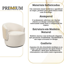 Ver mais imagens de Poltrona Giratória Orgânica Capri Compose Veludo Corino Design Redondo Luxo P/ Leitura Sala Quarto R