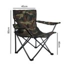 Ver imagem 3 de Kit Cadeira Dobrável Camuflado Porta Copos + Puça 2,76 Metro