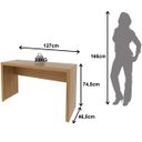 Ver imagem 4 de Mesa para Escritório Escrivaninha 127 Cm Amêndoa