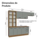 Ver imagem 3 de Armário de Cozinha Completa 270cm Rustic/cinza Agata Madesa 11