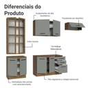 Ver imagem 4 de Armário de Cozinha Completa 270cm Rustic/cinza Agata Madesa 11
