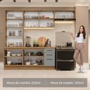 Ver imagem 5 de Armário de Cozinha Completa 270cm Rustic/cinza Agata Madesa 11