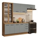 Ver imagem 2 de Armário de Cozinha Completa 270cm Rustic/cinza Agata Madesa 11
