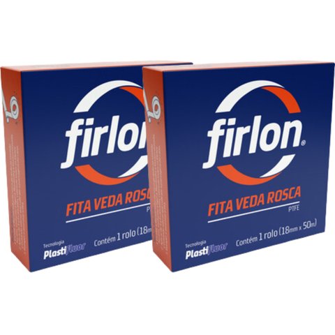 Fita Veda Rosca Teflon 12mm X 5m | Firlon | Kit 02 Un