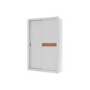 Ver imagem 1 de Guarda Roupa Solteiro 2 Portas de Correr e 2 Gavetas Vivacce 835 Flex Branco ou Branco C/ Freijo -