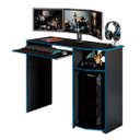 Ver imagem 4 de Escrivaninha Mesa Gamer Computador Notebook Estudo Trabalho:preto e Azul