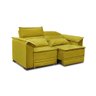 Sofá Prize Inbox com Assento Retrátil e Encosto Reclinável em Tecido Suede 2,00 cm de Largura Amarel - 4