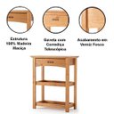 Ver imagem 3 de Kit Buffet 3 Portas e Aparador 100% Madeira Rústica Bella Carvalho