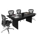 Ver imagem 5 de Kit com Mesa para Reunião 4 Lugares e Painel para TV até 55 Polegadas Preto