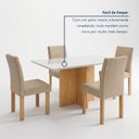 Ver mais imagens de Conjunto de Mesa com 4 Cadeiras 120x80cm Carol e Espanha Cinamomo e Off White