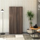 Ver imagem 2 de Armário Alto Fechado com 02 Portas 161,5x80x42cm Wlaf80 Nogal - Branco