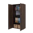 Ver imagem 4 de Armário Alto Fechado com 02 Portas 161,5x80x42cm Wlaf80 Nogal - Branco