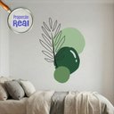 Ver imagem 2 de Adesivo Floral Boho Verde Estilo Nórdico 130x90 Minimalista Mod.02