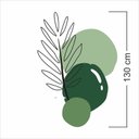 Ver imagem 5 de Adesivo Floral Boho Verde Estilo Nórdico 130x90 Minimalista Mod.02