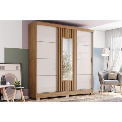Guarda Roupa 3 Portas 1 Rip Esp 2GVS B376 Henn Nature