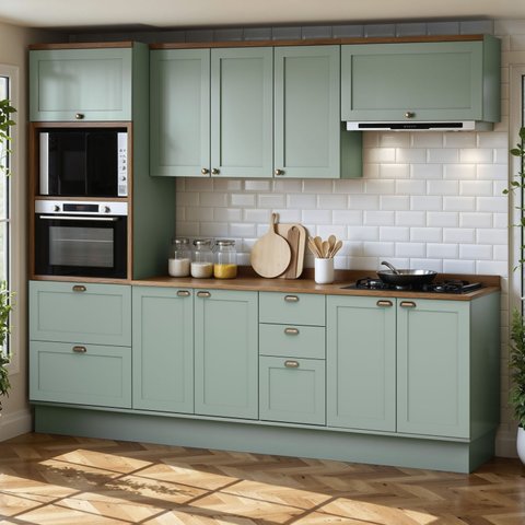 Armário de Cozinha Modulada 2,70m 10 Peças Iluminata Genialflex