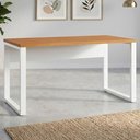 Ver imagem 1 de Mesa Escrivaninha Industrial MDF 160cm Freijó com Branco F5 Office